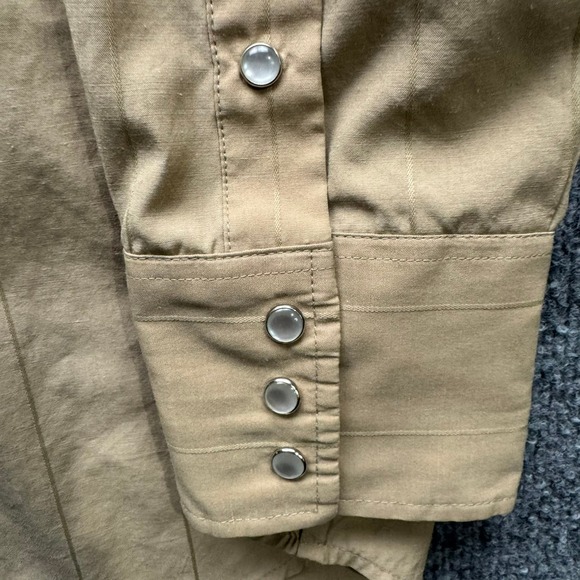 Rock Creek Ranch Western Snap Shirt Men's Size 16–16.5 Tan Long Sleeve Cowboy - Picture 10 of 11